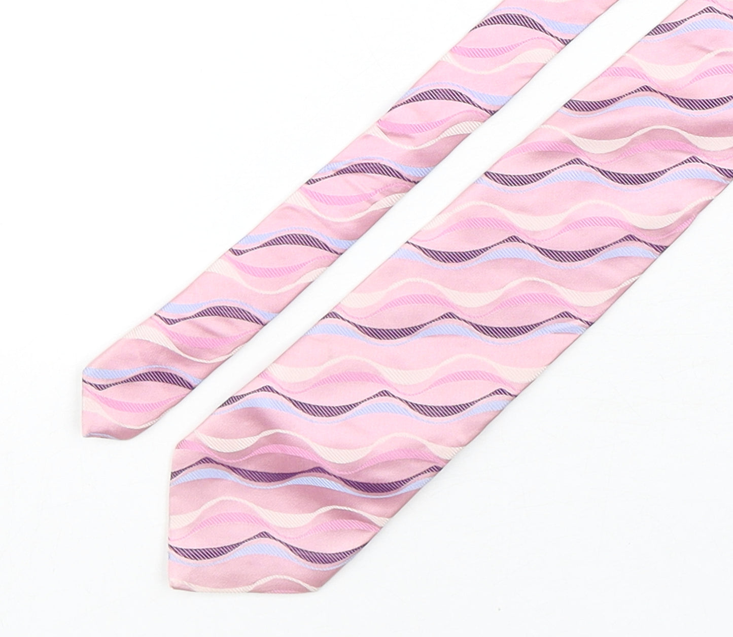 Marks and Spencer Mens Multicoloured Geometric Silk Pointed Tie One Size