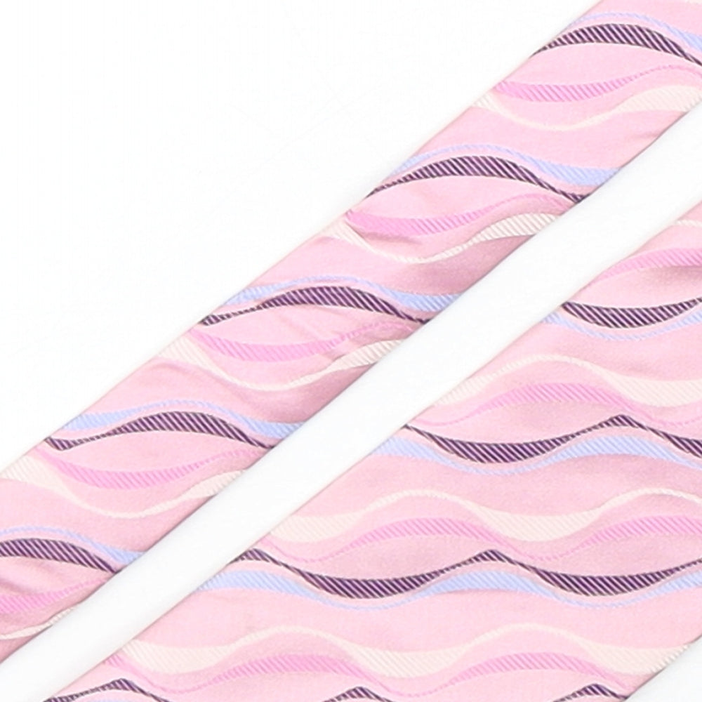 Marks and Spencer Mens Multicoloured Geometric Silk Pointed Tie One Size