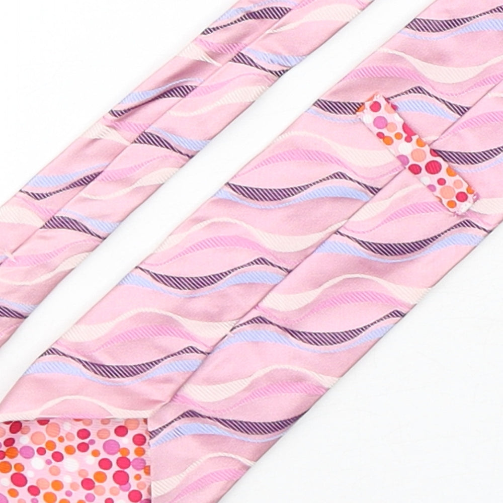 Marks and Spencer Mens Multicoloured Geometric Silk Pointed Tie One Size
