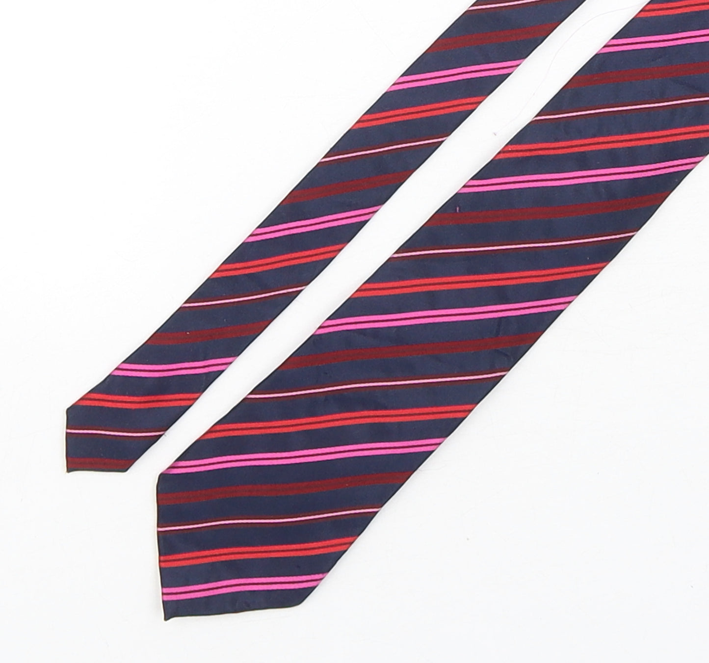 Dehavilland Mens Multicoloured Striped Silk Pointed Tie One Size