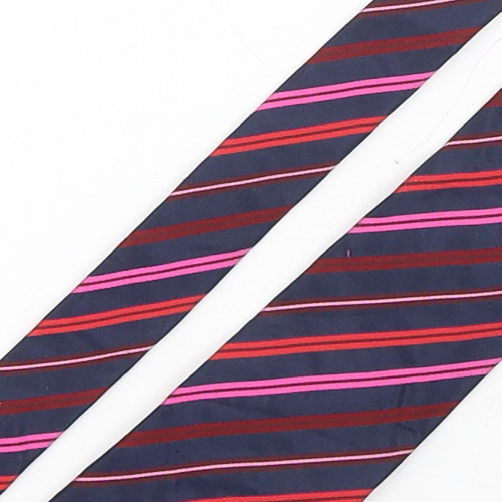 Dehavilland Mens Multicoloured Striped Silk Pointed Tie One Size