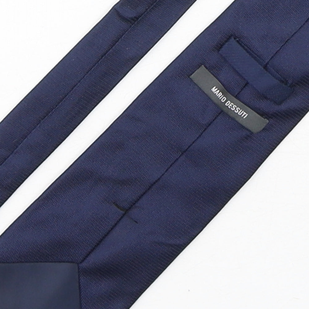 Mario Dessuti Mens Blue  Silk Pointed Tie One Size