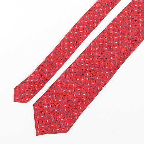 Milano Mens Multicoloured Geometric Silk Pointed Tie One Size