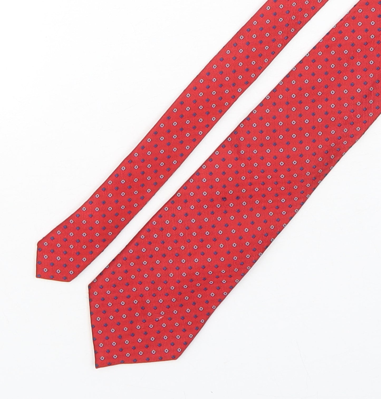 Milano Mens Multicoloured Geometric Silk Pointed Tie One Size