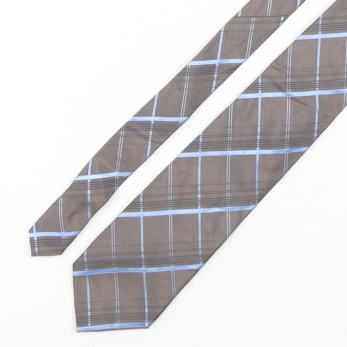 Tom English  Mens Multicoloured Plaids & Checks Silk Pointed Tie One Size
