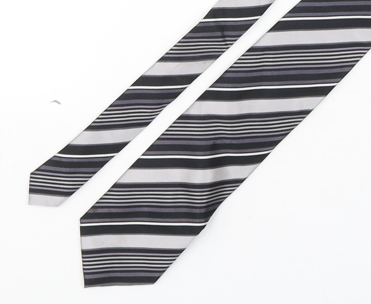 Tom English  Mens Multicoloured Striped Silk Pointed Tie One Size