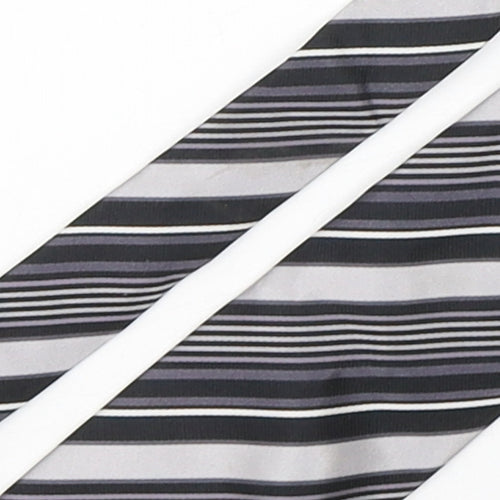 Tom English  Mens Multicoloured Striped Silk Pointed Tie One Size