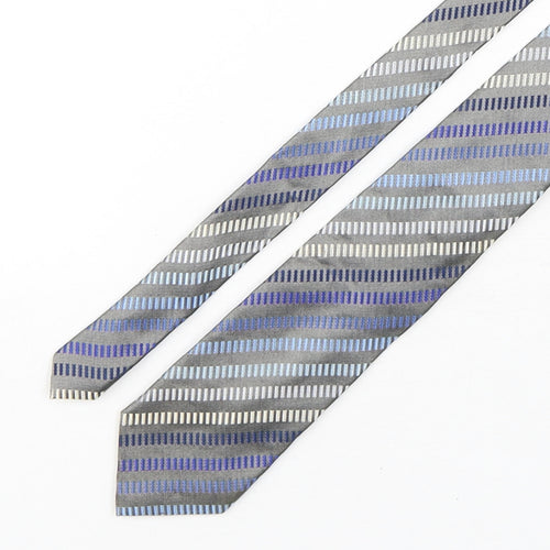 River Island  Mens Multicoloured Striped Silk Pointed Tie One Size