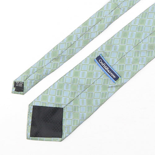 Croft & Barrow Mens Green Plaids & Checks Silk Pointed Tie One Size