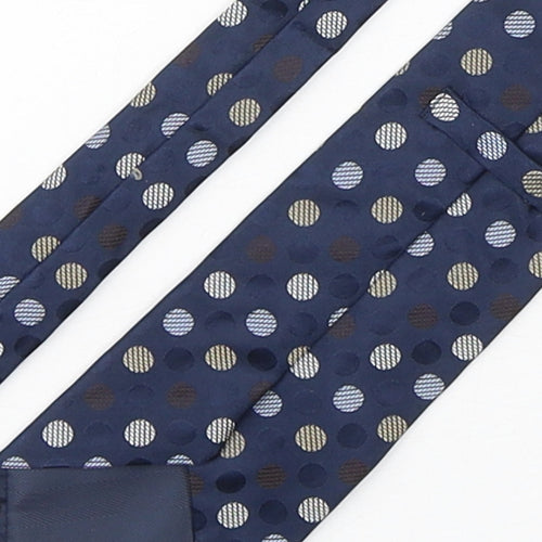 Marks and Spencer Mens Multicoloured Polka Dot Silk Pointed Tie One Size