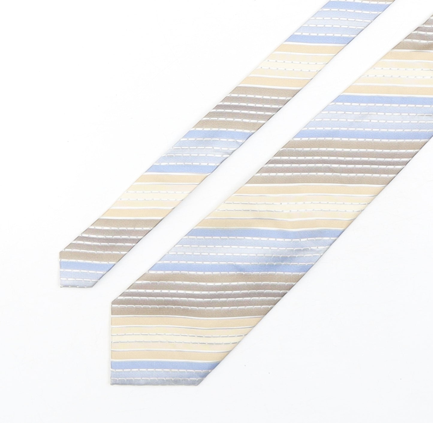 Thomas Nash  Mens Multicoloured Striped Silk Pointed Tie One Size