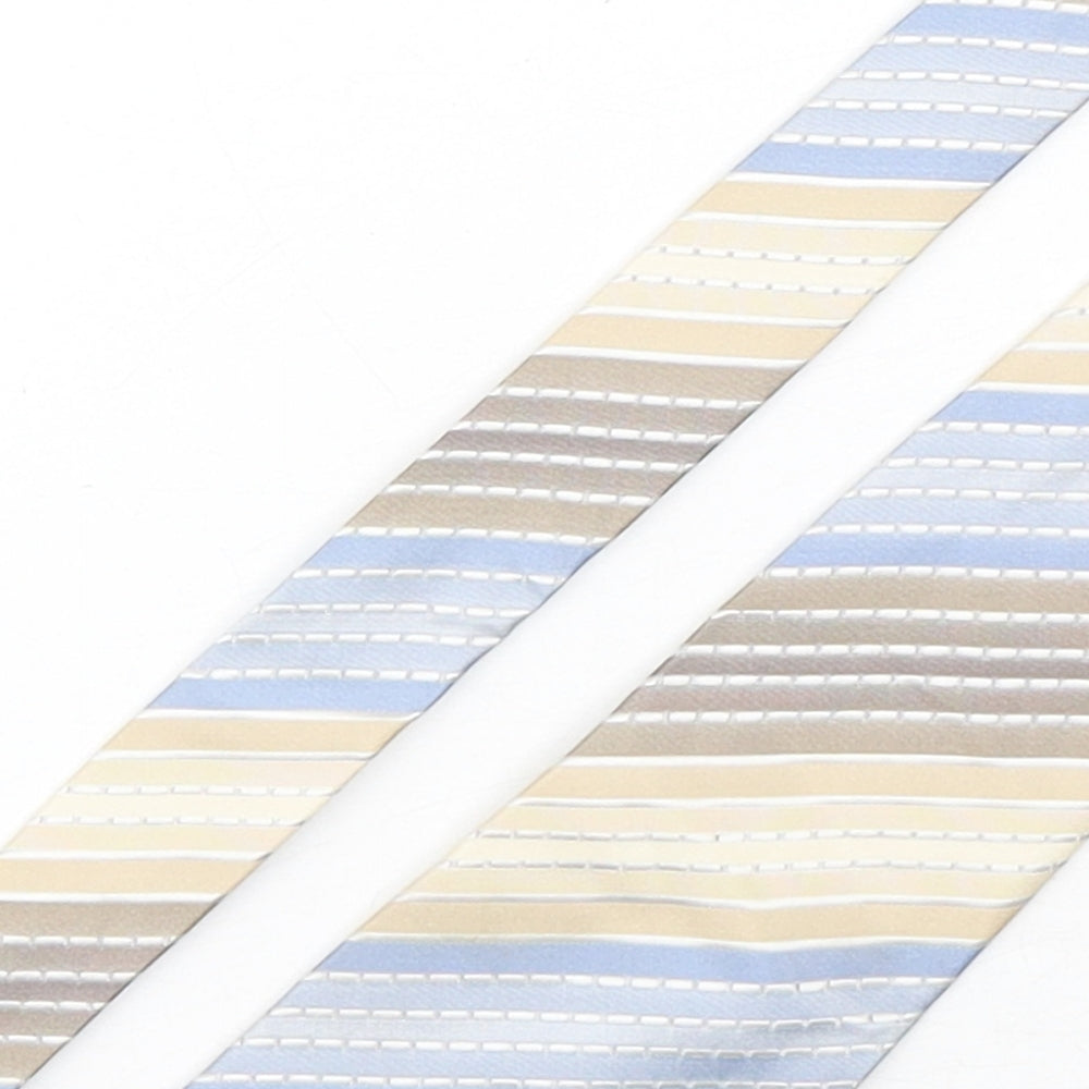 Thomas Nash  Mens Multicoloured Striped Silk Pointed Tie One Size