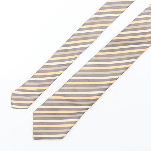 Tom Harrison  Mens Multicoloured Striped Silk Pointed Tie One Size