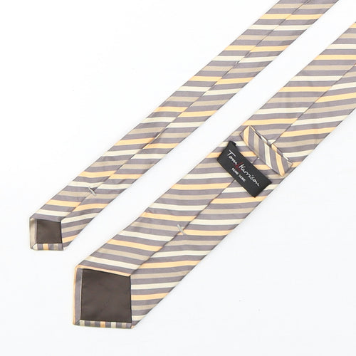 Tom Harrison  Mens Multicoloured Striped Silk Pointed Tie One Size