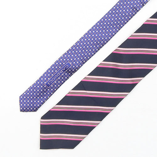 Carducci Mens Multicoloured Striped Silk Pointed Tie One Size