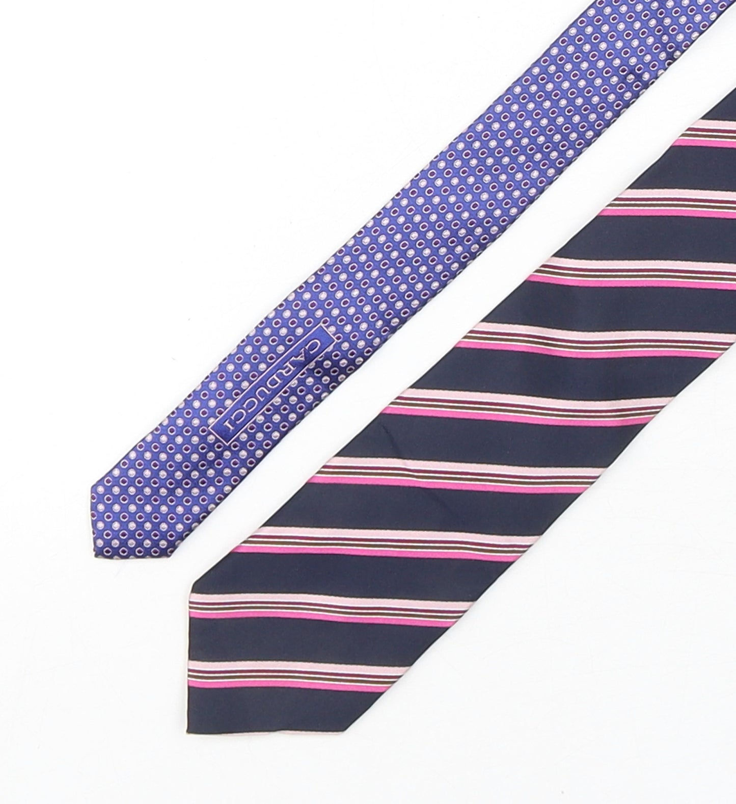 Carducci Mens Multicoloured Striped Silk Pointed Tie One Size