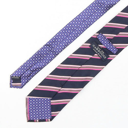 Carducci Mens Multicoloured Striped Silk Pointed Tie One Size