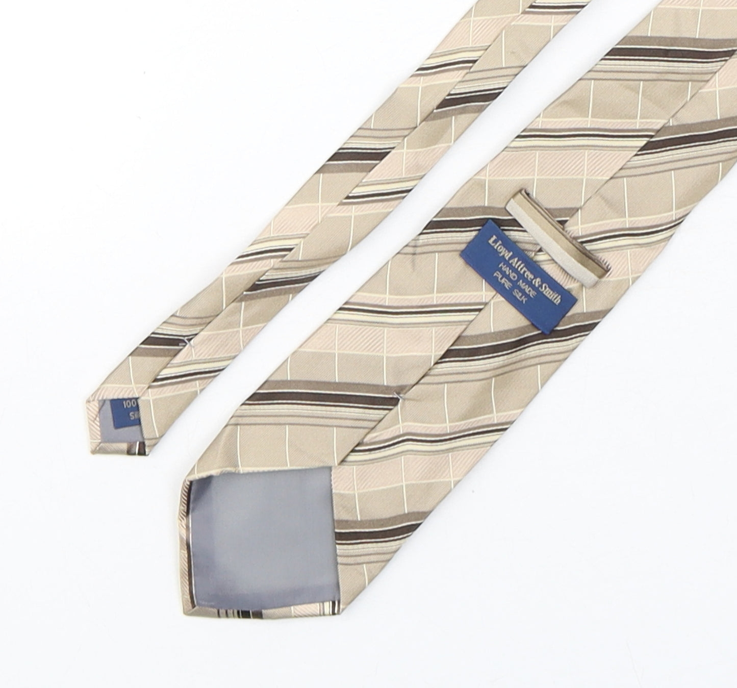 Lloyd Attree & Smith Mens Multicoloured Plaids & Checks Silk Pointed Tie One Size