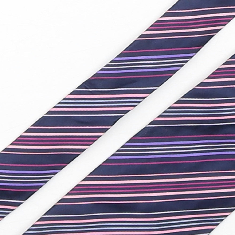 Dehavilland Mens Multicoloured Striped Silk Pointed Tie One Size