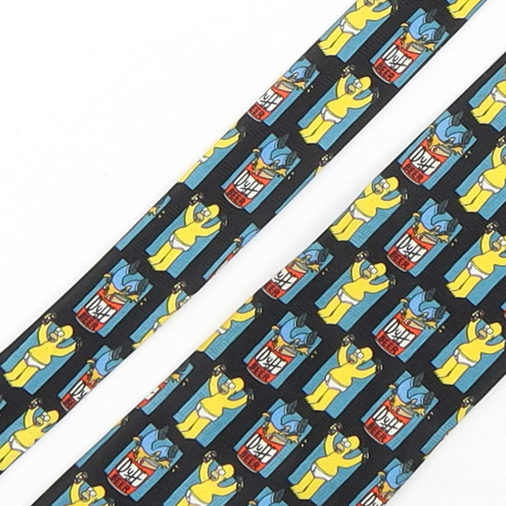 The Simpsons Mens Multicoloured Plaids & Checks Polyester Pointed Tie One Size - Homer Simpson