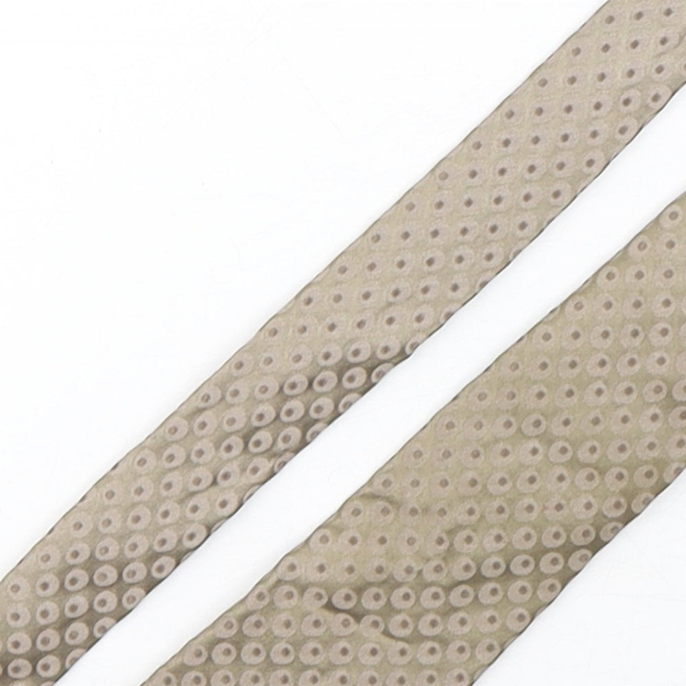Ben Sherman  Mens Beige Polka Dot Silk Pointed Tie One Size