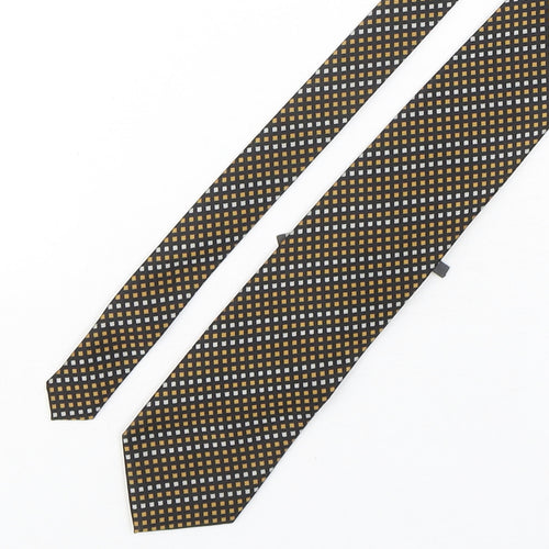 Jason & Vouge  Mens Multicoloured Plaids & Checks Silk Pointed Tie One Size