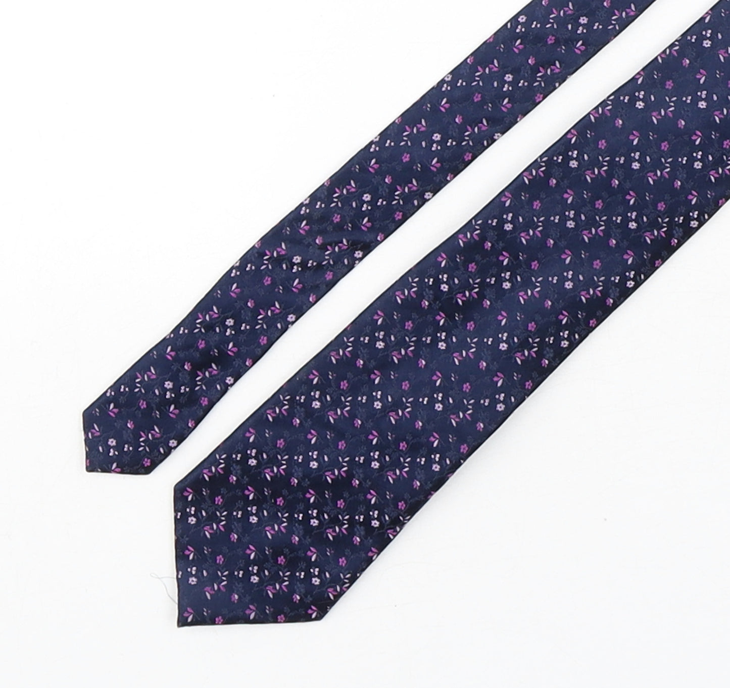 Marks and Spencer Mens Multicoloured Floral Silk Pointed Tie One Size