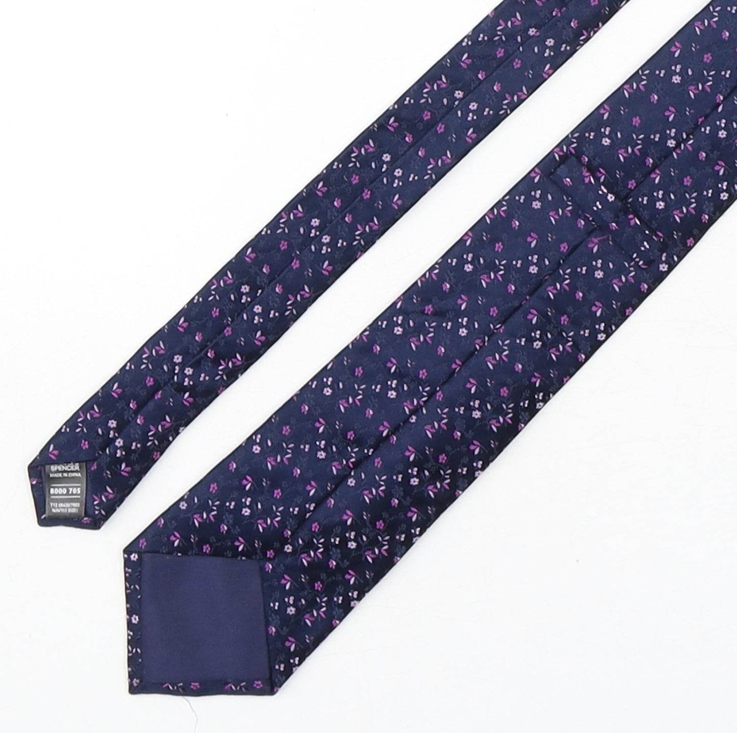Marks and Spencer Mens Multicoloured Floral Silk Pointed Tie One Size