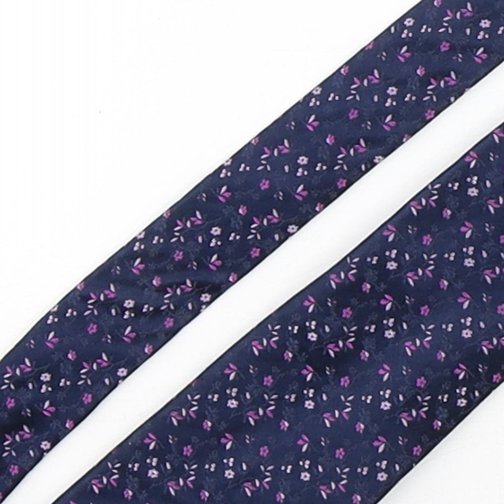 Marks and Spencer Mens Multicoloured Floral Silk Pointed Tie One Size