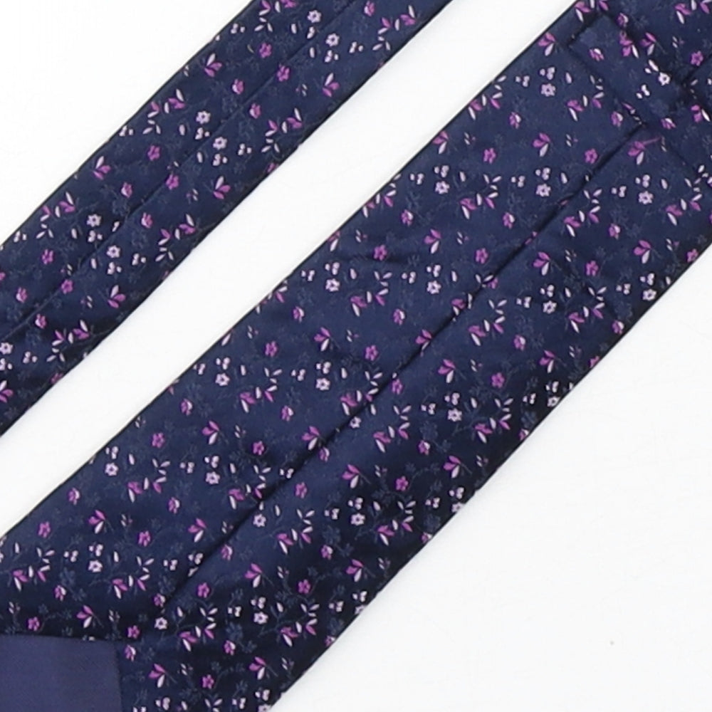 Marks and Spencer Mens Multicoloured Floral Silk Pointed Tie One Size