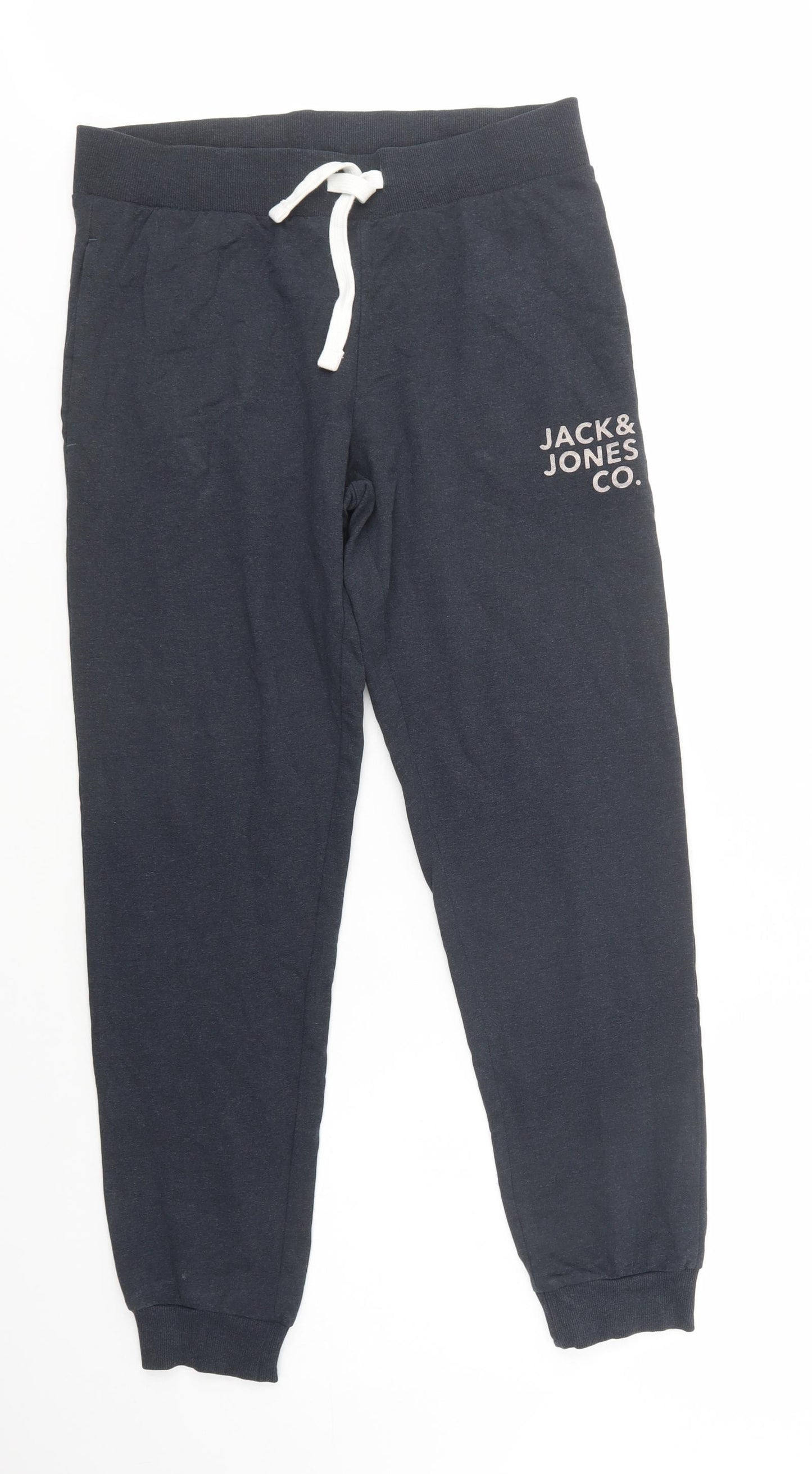 JACK & JONES Mens Grey  Cotton  Lounge Pants Size M  Drawstring