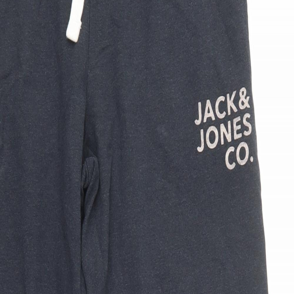 JACK & JONES Mens Grey  Cotton  Lounge Pants Size M  Drawstring