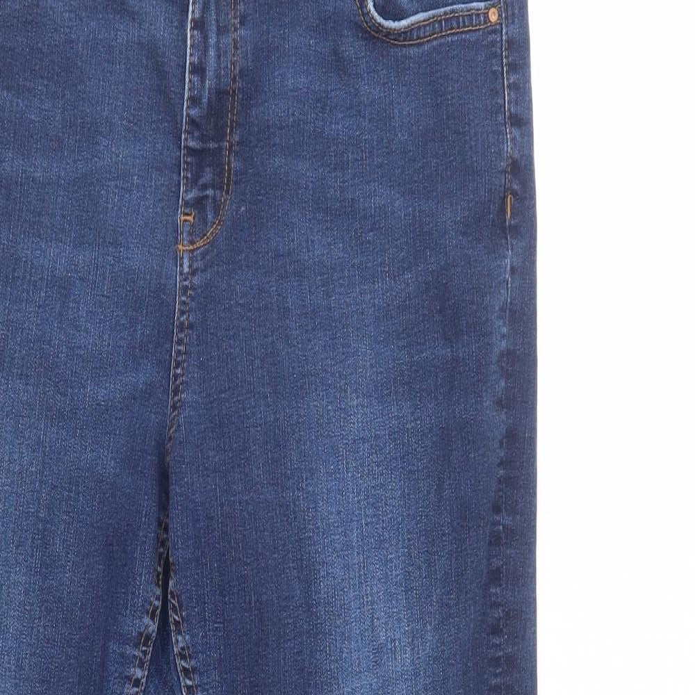 Denim Co. Womens Blue  Cotton Skinny Jeans Size 16 L28 in Regular Button