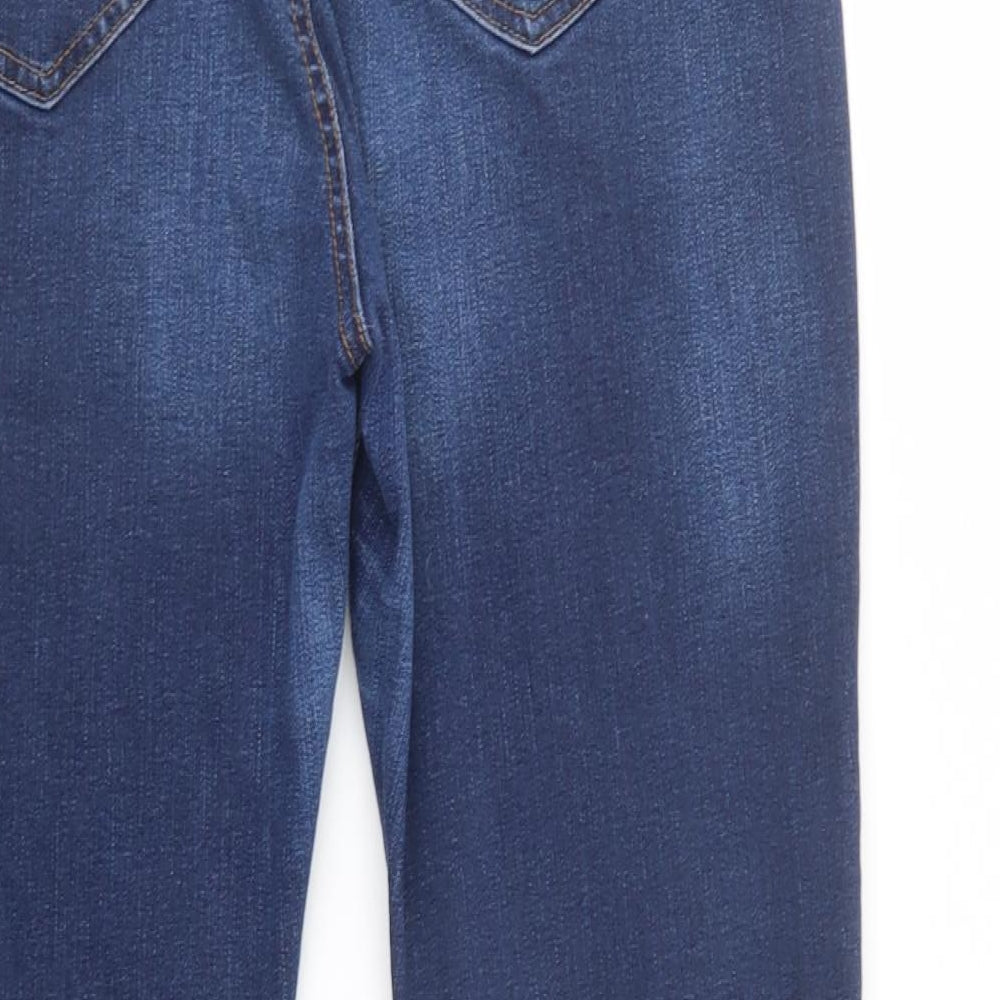 Denim Co. Womens Blue  Cotton Skinny Jeans Size 16 L28 in Regular Button