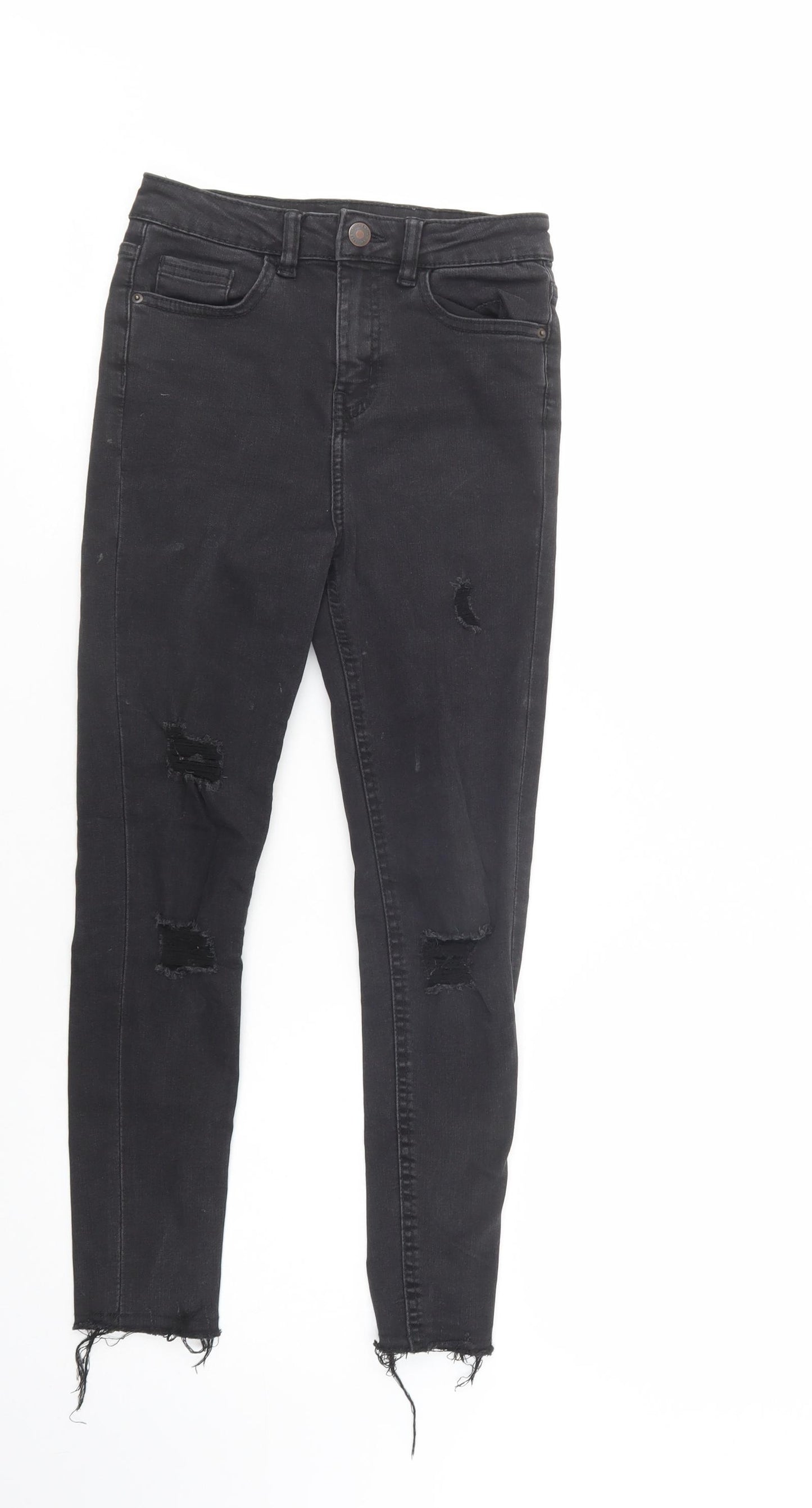 George Girls Black  Cotton Skinny Jeans Size 9-10 Years  Regular Button