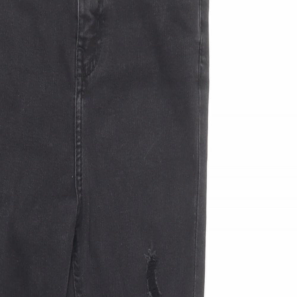 George Girls Black  Cotton Skinny Jeans Size 9-10 Years  Regular Button