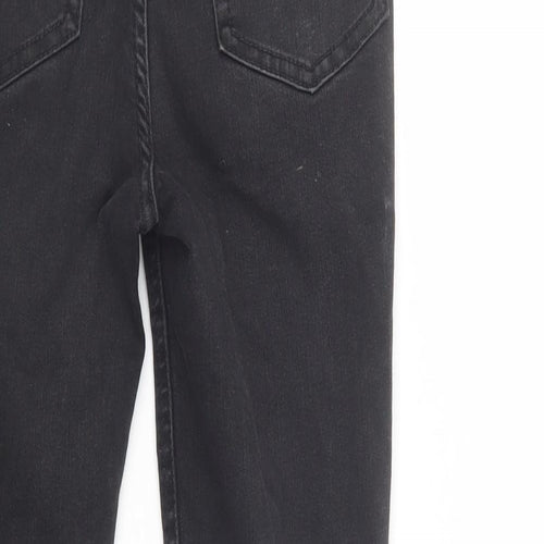 George Girls Black  Cotton Skinny Jeans Size 9-10 Years  Regular Button