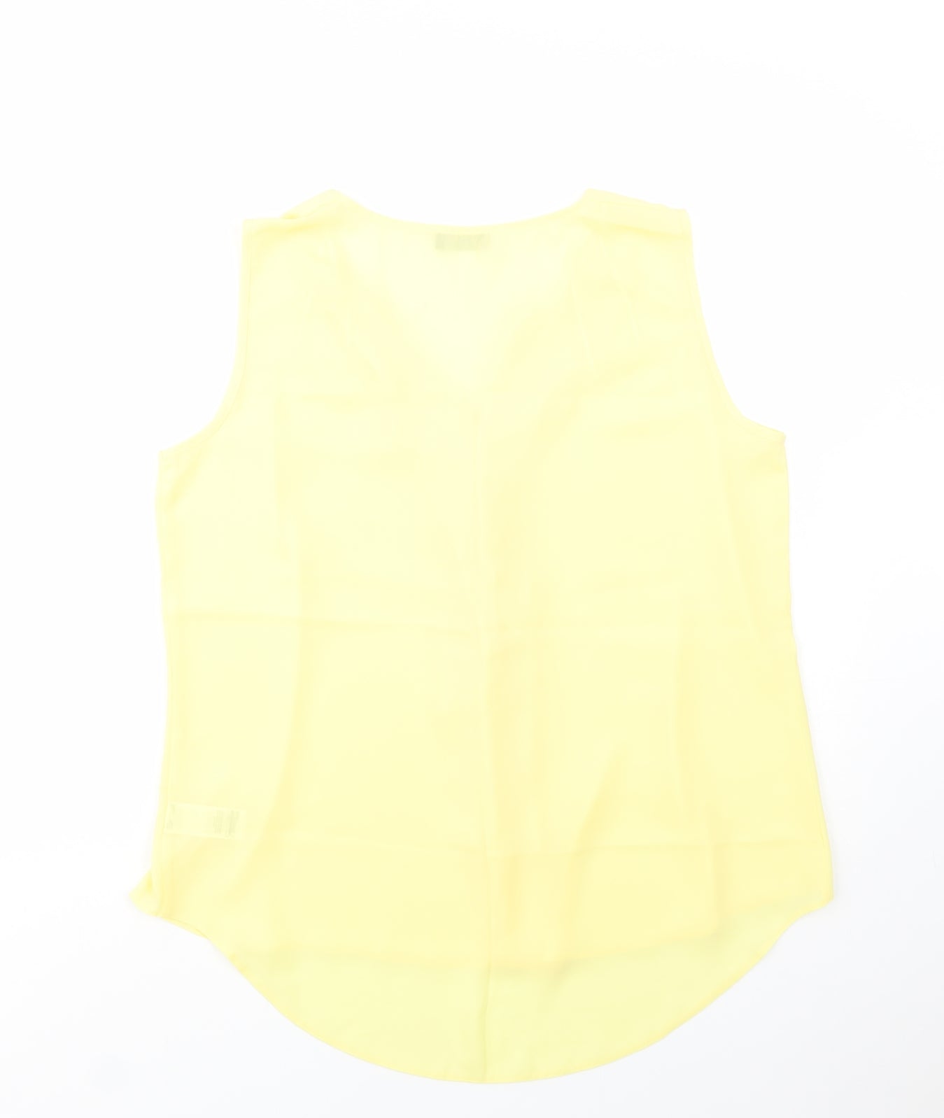F&F Womens Yellow  Polyester Basic Blouse Size 16 V-Neck