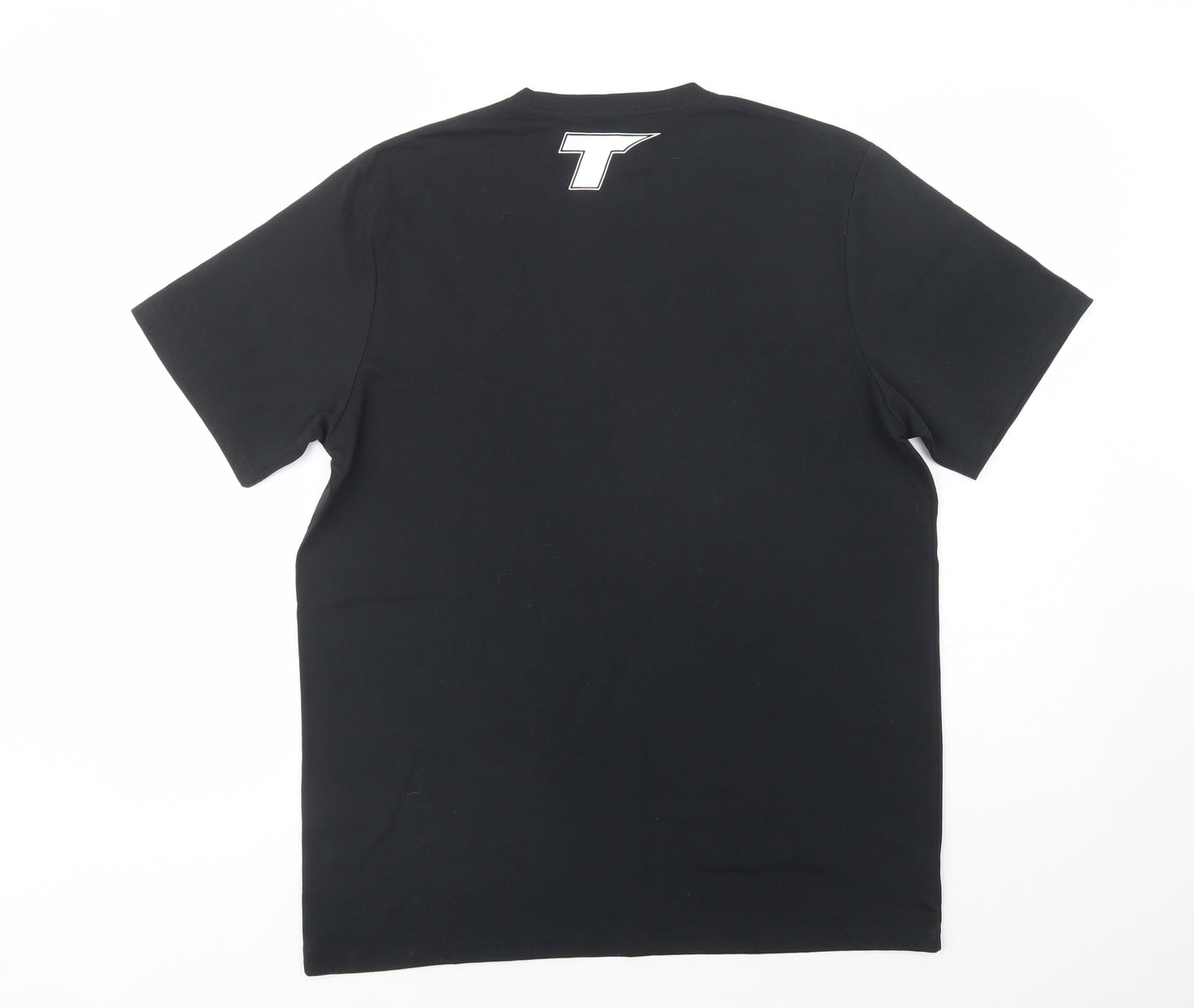 Kustom Kit Mens Black  Polyester  T-Shirt Size L Crew Neck