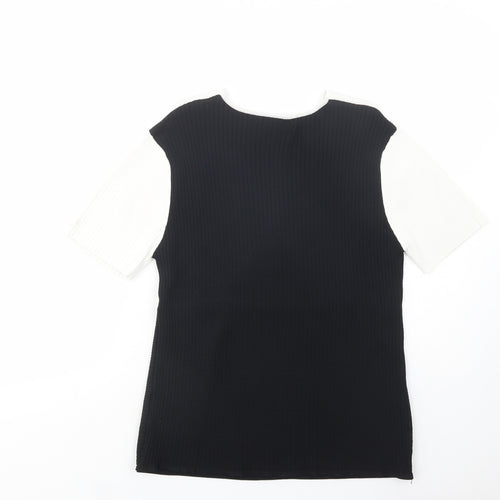 Vogue Womens Black V-Neck  Viscose Pullover Jumper Size M