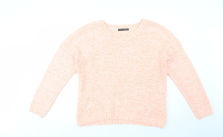 Atmosphere Womens Orange Crew Neck  Polyester Pullover Jumper Size 16