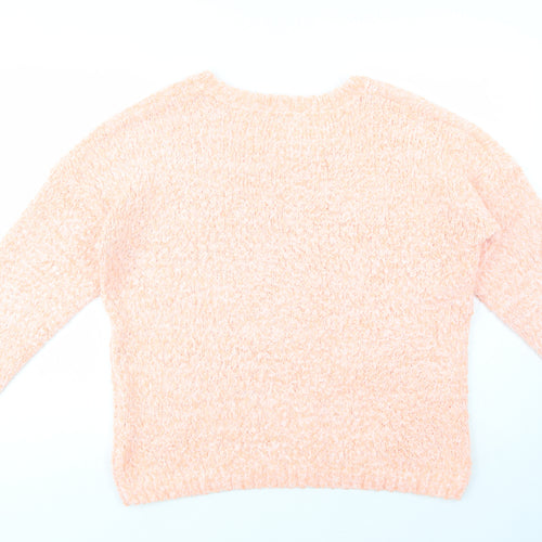 Atmosphere Womens Orange Crew Neck  Polyester Pullover Jumper Size 16