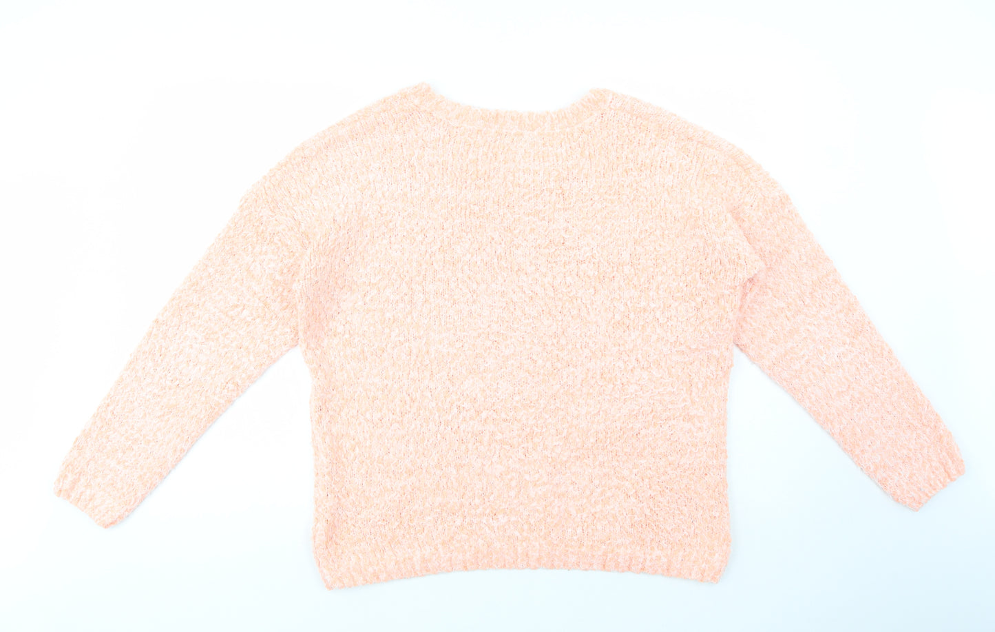 Atmosphere Womens Orange Crew Neck  Polyester Pullover Jumper Size 16