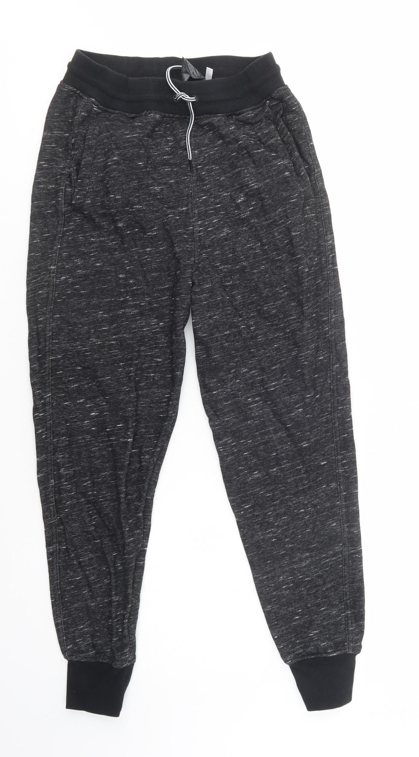H&M Boys Grey  Cotton Jogger Trousers Size 14-15 Years  Regular Drawstring
