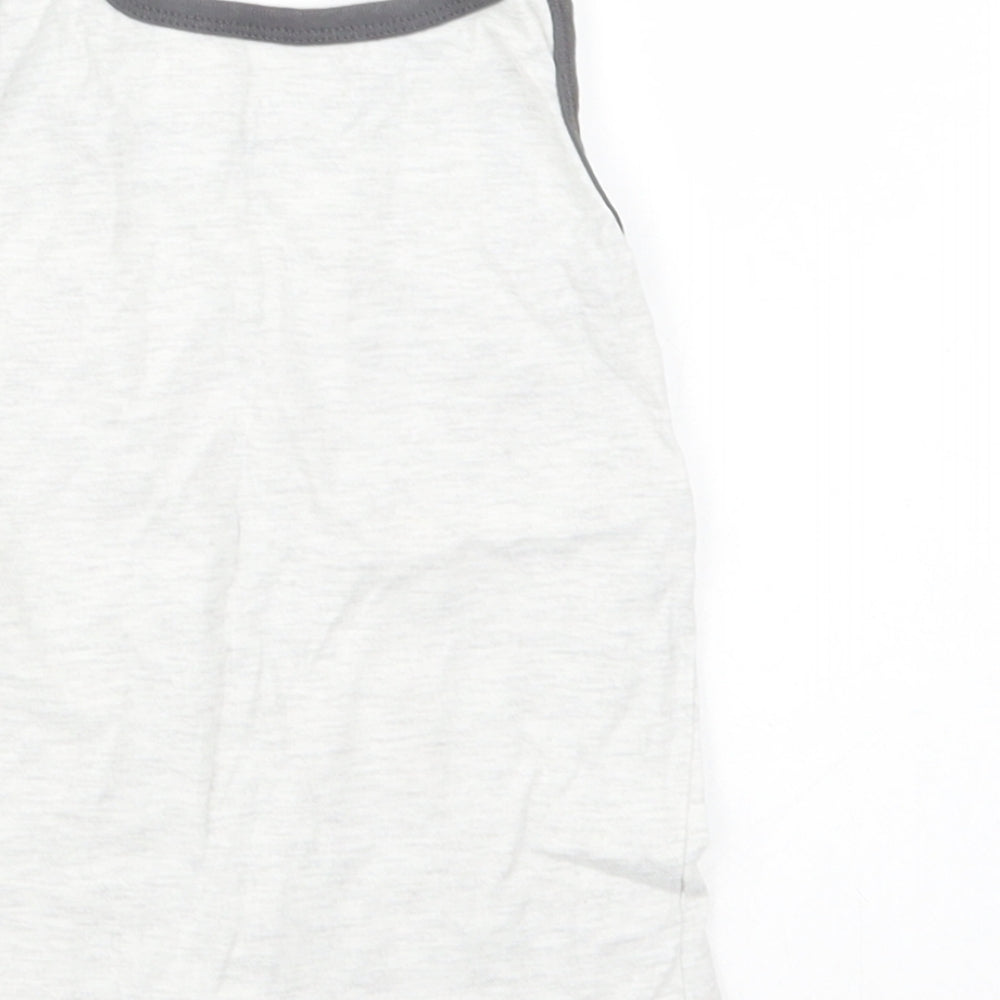 Primark Boys Grey  Cotton Basic Tank Size 2-3 Years Crew Neck Pullover - Awesome Like My Mama