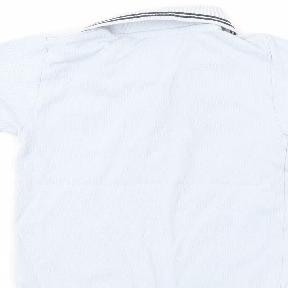 NEXT Boys Blue  Cotton Basic Polo Size 2-3 Years Collared Button - Dino