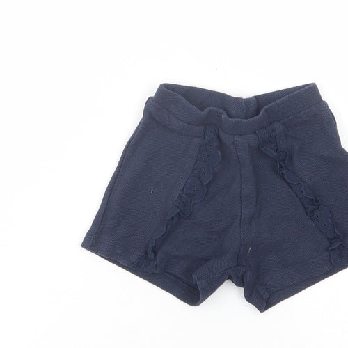 Primark Baby Blue  Cotton Cropped Trousers Size 9-12 Months