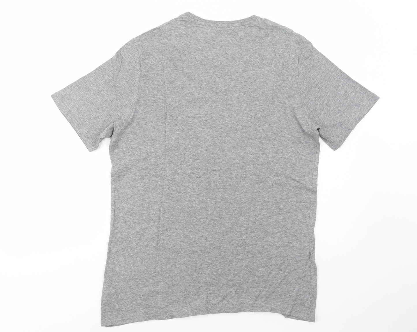 Marks and Spencer Mens Grey  Cotton  T-Shirt Size M Crew Neck  - Penguins