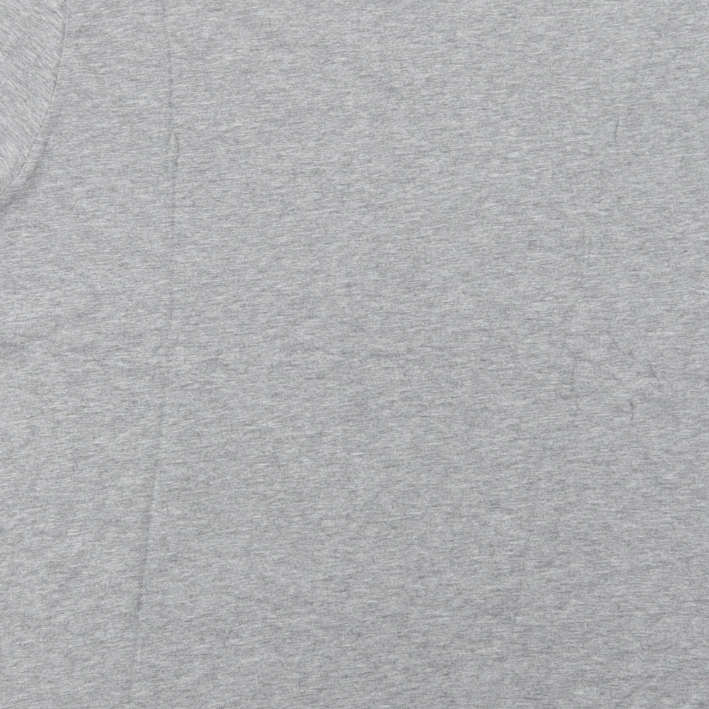 Marks and Spencer Mens Grey  Cotton  T-Shirt Size M Crew Neck  - Penguins