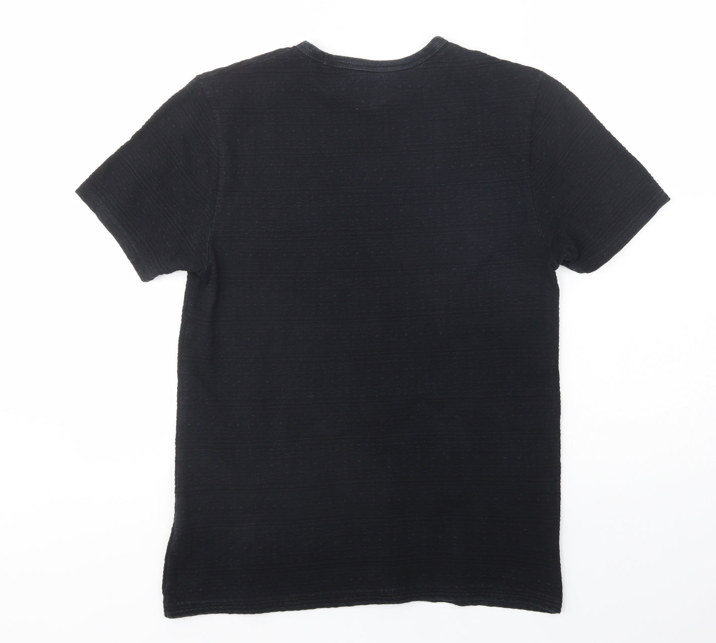 River Island Mens Black  Cotton  T-Shirt Size M Crew Neck